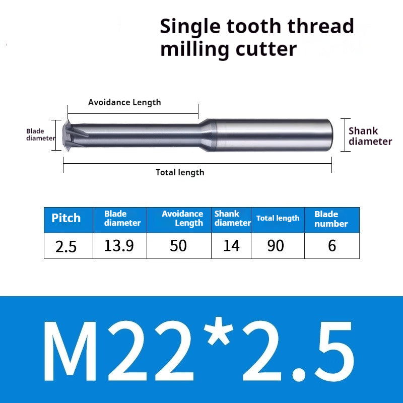 2034-65° three-tooth thread milling cutter, tungsten steel alloy end mill, tooth milling cutter, three-edged coating, M2M3M4M6 CNC cutter Shandong Denso Pricision Tools Co.,Ltd.